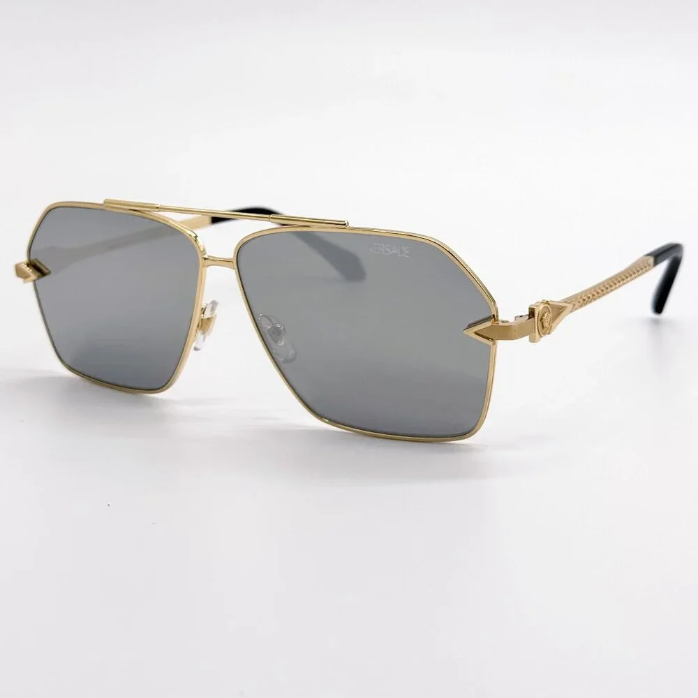 NEW VERSACE SUNGLASSES VE2284 1002/6G GOLD MEN EYEWEAR VE2284 10026G